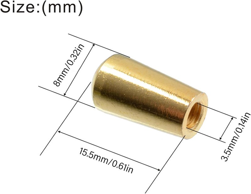 EINCORN 3Pcs Metal Guitar 3 Way Toggle Knobs Tip Caps Replacement Part for Electric Guitar Pickup Selector Switches - Image 5